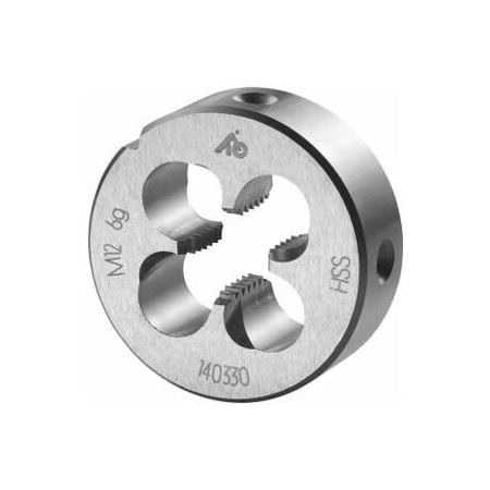 Holex M12X1.75 HSS Round Die, Closed/Pre-Slit Form 140330 M12